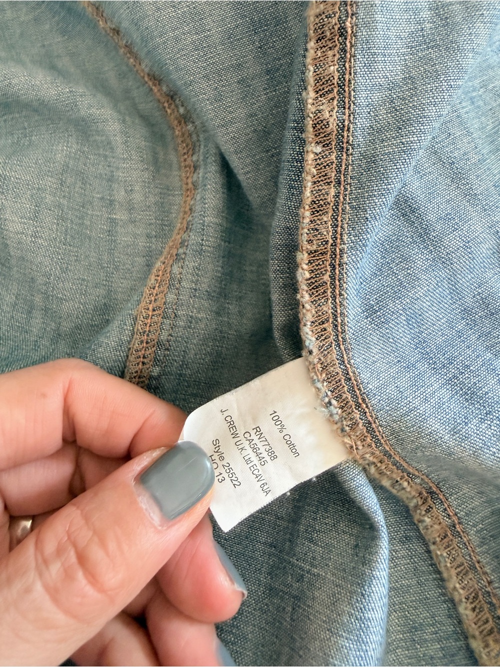 J. Crew Denim Button-Front Shirt - Picture 13 of 14